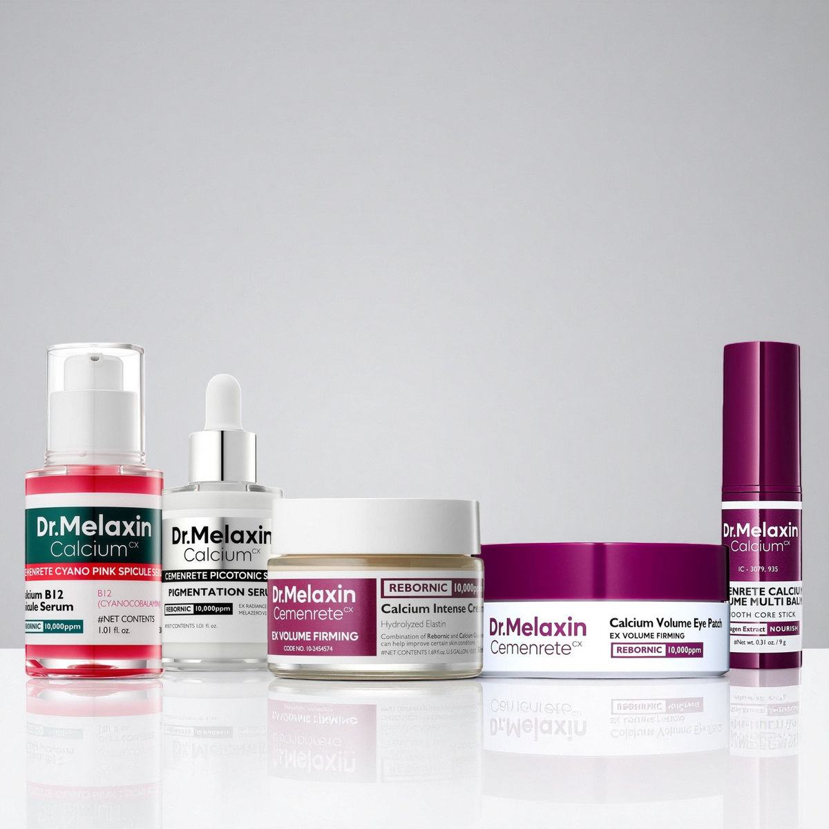 Dr. Melaxin Cemenrete Ultimate Calcium Eye Care Set – Multi Balm, Calcium Eye Patches & Complete Eye Care Line for Firming, Brightening & Anti-Aging Under-Eye Treatment